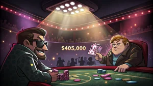 Знаменитое противостояние Китинга и Питера на High Stakes Poker с хиро-коллом на $403,000.