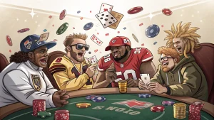 Знаменитости из NFL, UFC и соцсетей сражаются в покер за $10,000