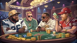 Знаменитости из NFL, UFC и соцсетей играют турнир по покеру на $10,000.