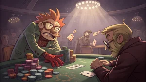 Ник Эйрболл и Джастин Гаври разыгрывают банк $786,500 в шоу High Stakes Poker.