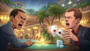 Том Толлерен выигрывает у Фила Айви с трёх аутов на Triton Poker Jeju 2025.